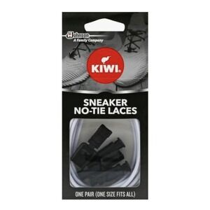 Kiwi No Tie Elastic Shoe Laces WHITE One Size Fits All Sneakers Slip-On Style